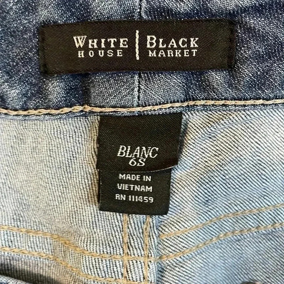 White House Black Market Blanc Bootcut Low Rise Women’s 6S Denim Jeans - Picture 7 of 10
